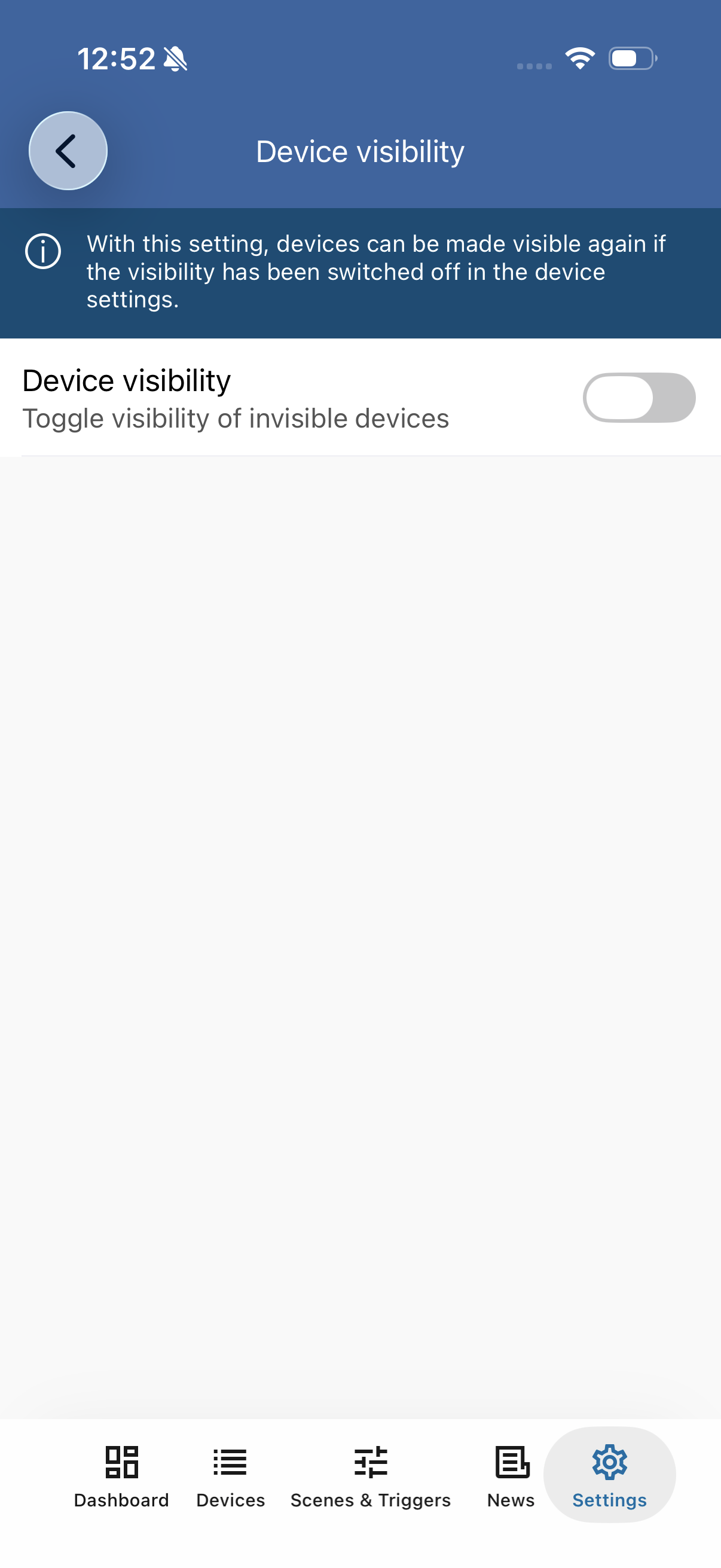 Visibility of devices. How can I make devices that have been made ...